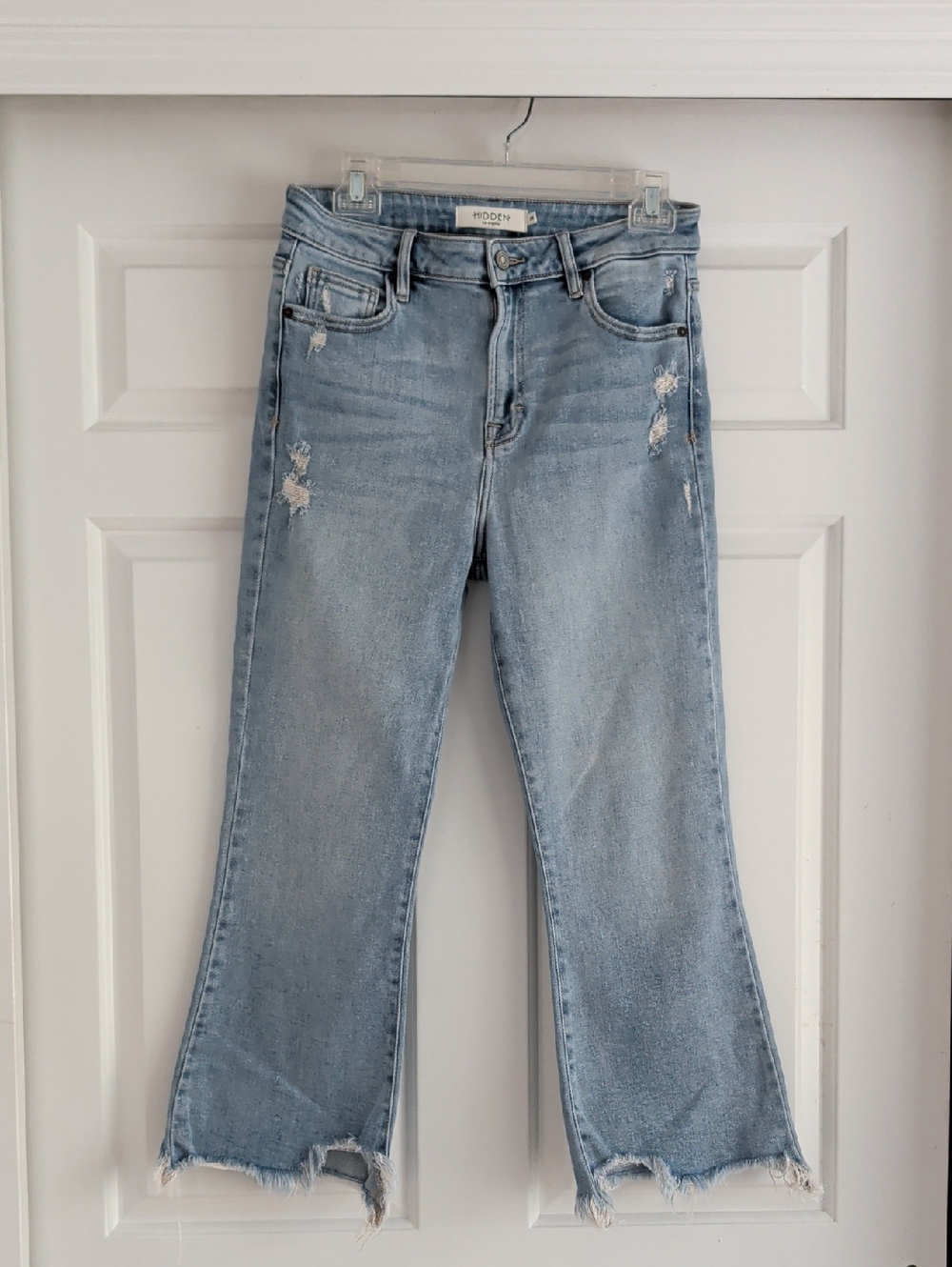 Hidden Light Wash Distressed Women's Jeans